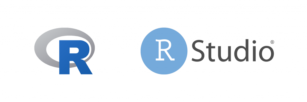 logos do R e do RStudio